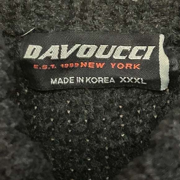 Vintage 90s Davoucci Mens Acrylic/Wool Sweater 3XL Long Sleeve Gray - Picture 4 of 8